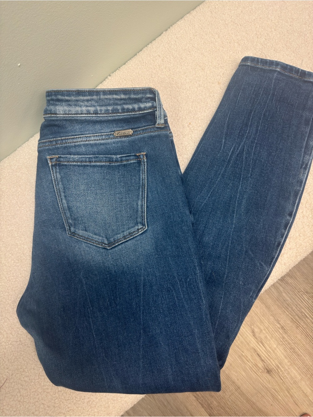 KanCan Mid Blue Straight Leg Jeans